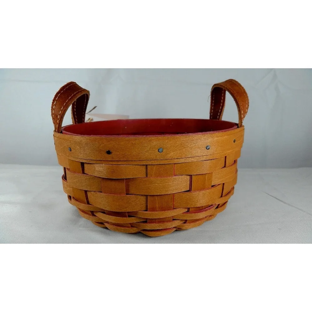 Longaberger Hope Inside‎ Button Basket Set with Protector - Handmade Basket